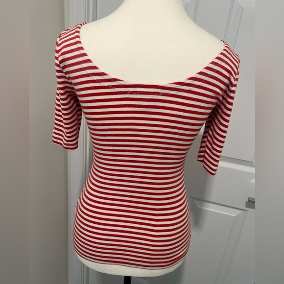 Banana Republic Striped Red and White Blouse - Picture 9 of 9